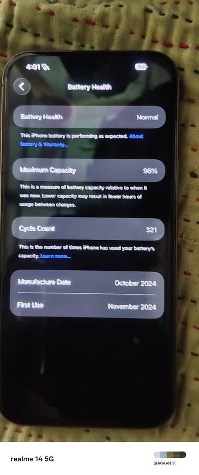 16ProxMax 96% Battery Health
