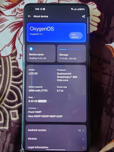 One Plus 9 Pro 8/256 dual sim approved lush condition 10/10 no scratch