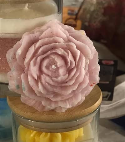 Peony Flower Candle