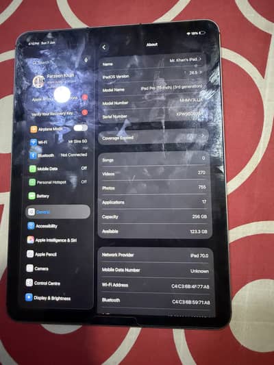 Ipad pro m1 chip 256 GB