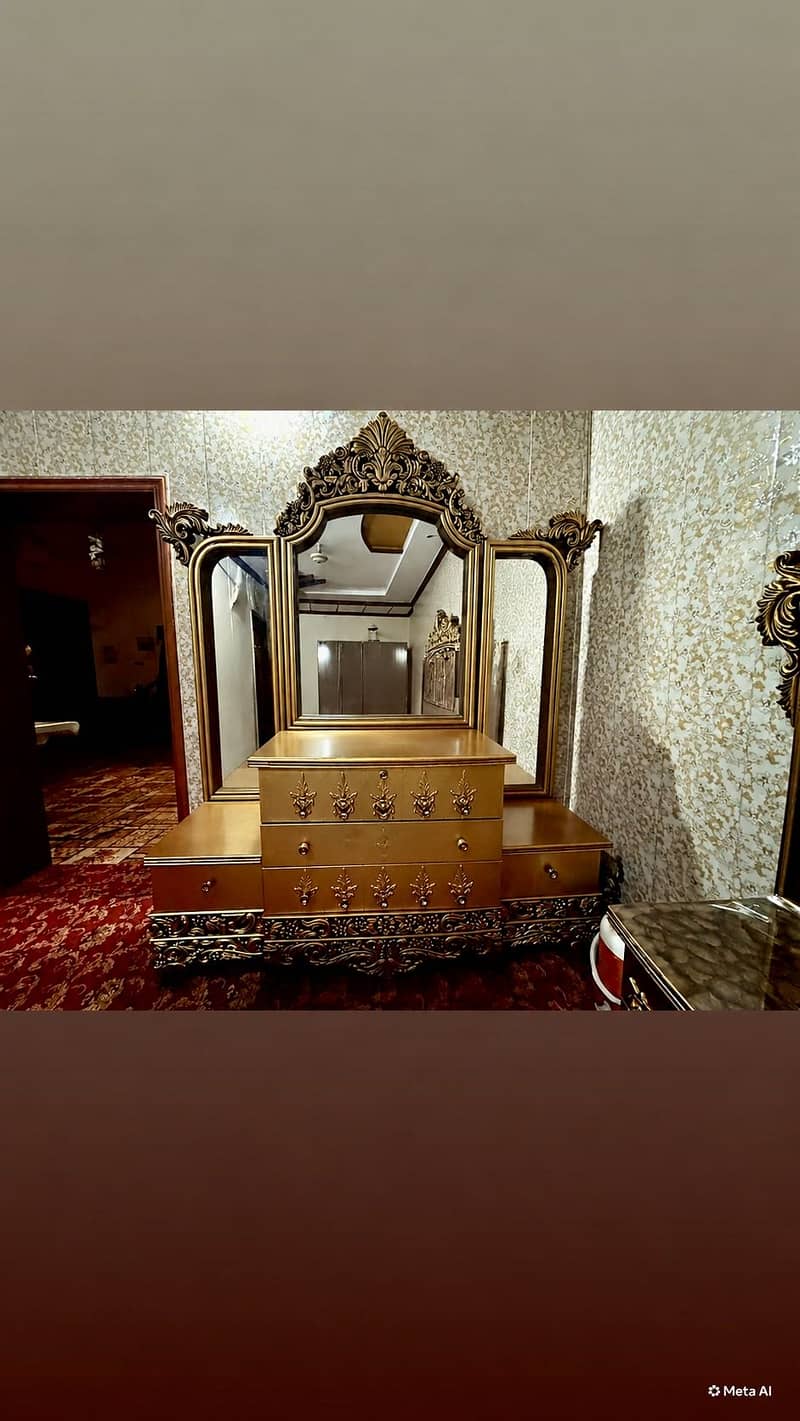 Bed set including dressing table and bed side 1