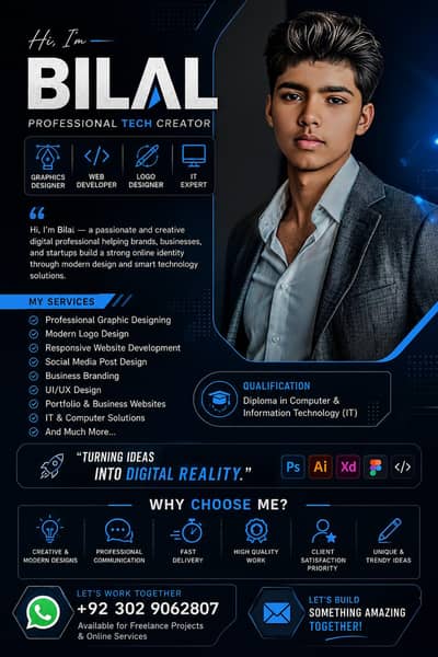 Hi, I am Bilal a Professional tech creator.