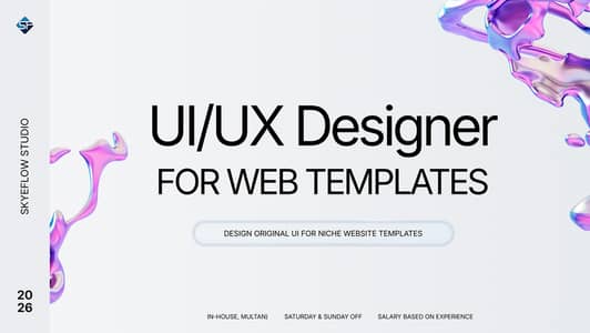Figma UI/UX Designer for Web Templates — In-House, Multan