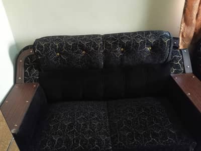 new sofa colour black and gold Mukammal set 03054827936