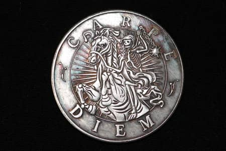 USA MEMENTO MORI 1888 CARPE DIME OLD COIN, USA RARE DOMES DAY COIN