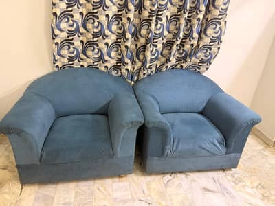 8 Seater Sofa Set + Glass Table for Sale