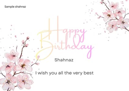 Custom Birthday Card  RS 150 | Name k Sath | 1 Ghanta