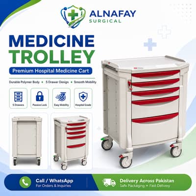 Medicine Trolley Medicine Cart for Sale in Pakistan