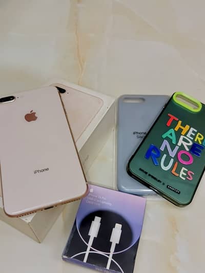 Iphone 8 plus 10/10 PTA Approved with Box,Pauches And genuine cable