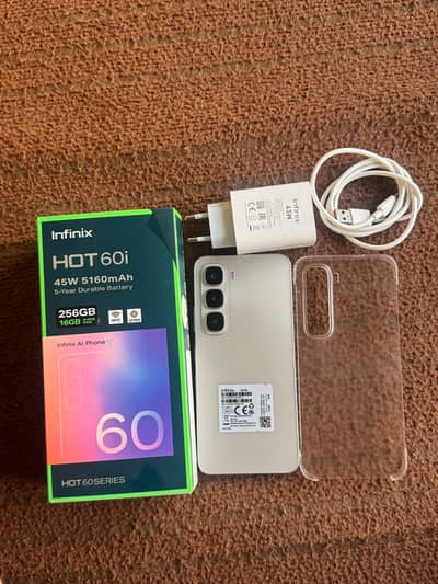 Infinix Hot 60i 8gb 256gb Brand new 10 days used. Condition 10/10