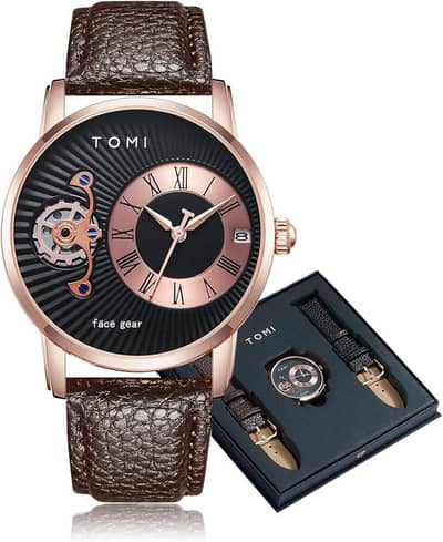 TOMI T-104 Face Gear Dual Strap Watch