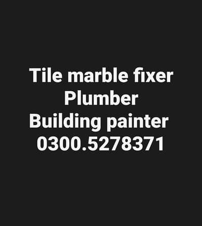 tile marble fixer / plumber / building painter