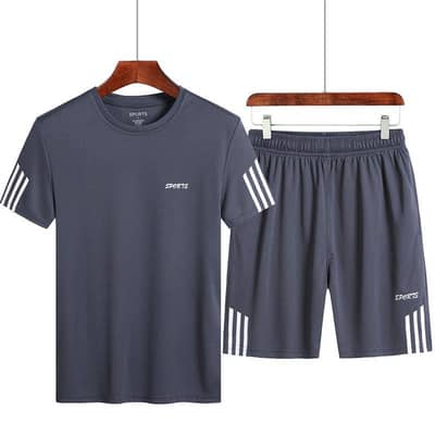 Men's White Black Sports shorts Suit M-XL