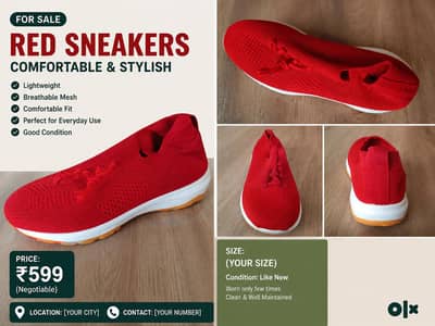 Red sneakers