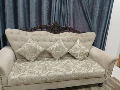 7 seater velvet sofa