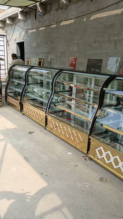 Bakery display counter, hot counter, cake chiller, salad bar