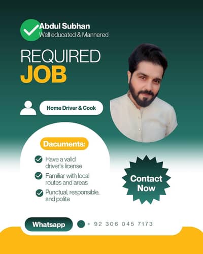 Urgent: Live-In Driver & Cook Needed