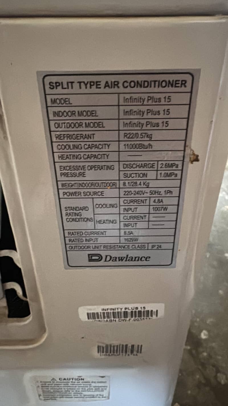 Dawlance infinity plus 1 2