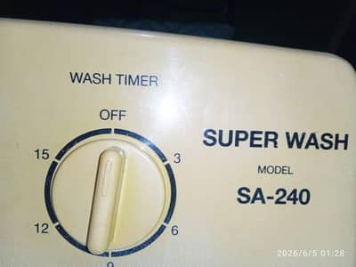 super Asia single washing machine twin tub model number SA 240