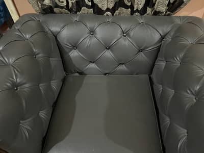Pure 100% leather sofa 6 seater