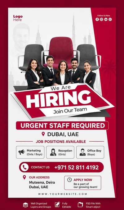 NEED STAFF REQUIRED UAE DUBAI