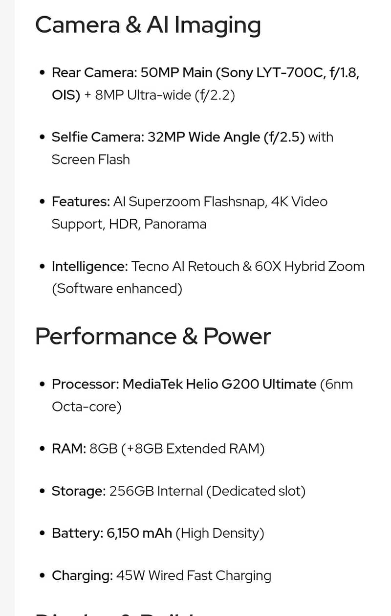 Tecno Camon 50 4