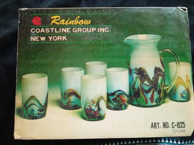 Marble design jug set