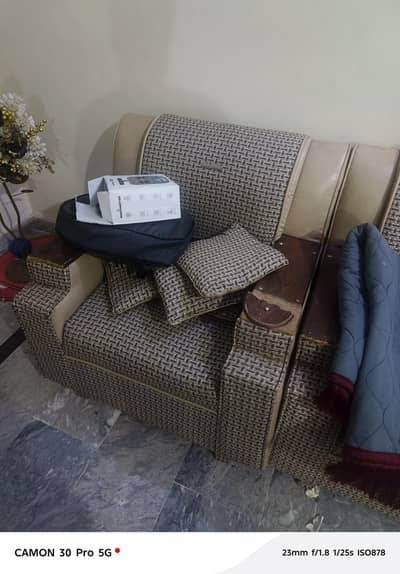 SOFA SET (05 SEATER) & SOFA CUM BED