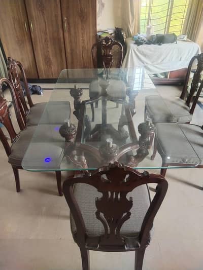 . Chinioti Dinning Table With 6 Chairs For Sale