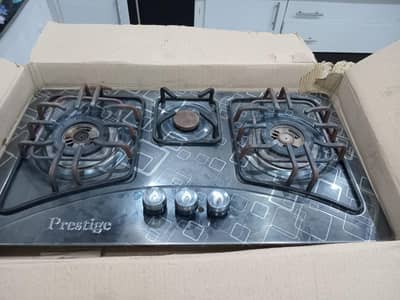 Original Prestige stove 3 burner stainless steel