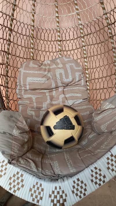 adidas black and cream color football