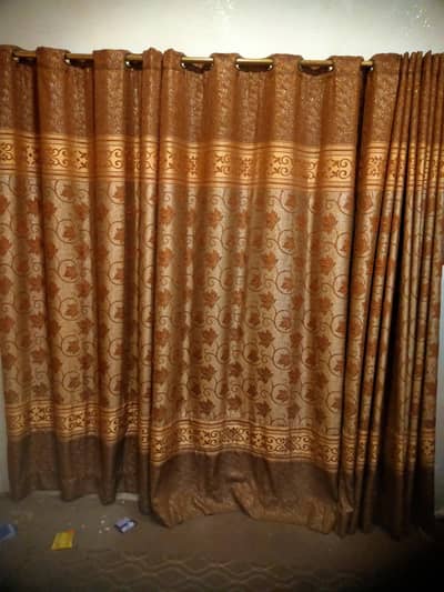 used Curtains in Brown color