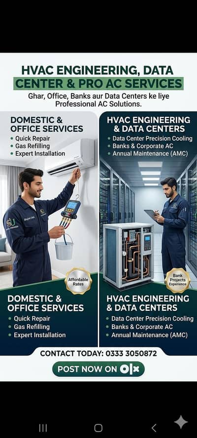 HVAC Engineering, Data Center AC Services & Professional AC Repair