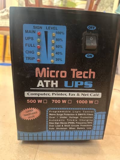 Micro Tech ATH UPS 1000W - Excellent Condition | Copper Transformer