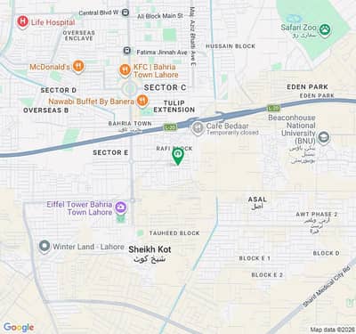63/12-O no. Jinnah Block 6.6-Marla Front 23.6 Back 44.11 Right 59.6 Left 39.8 Residential Plot with Two Side Openin 130 Lakh. All Dues Clear Deal, 40 Feet Road. Gernal Category. Best Location For Constructing Your Dream House In Bahria Town Lahore.