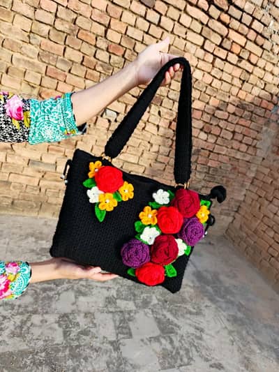 Aesthetic Handmade Floral Handbag 