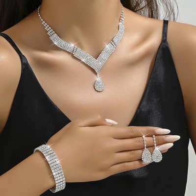 bridal jewelry necklace v set