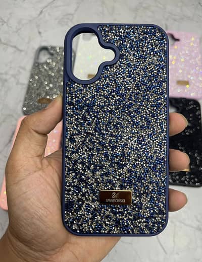 Iphone 16 blue swarovski case, best case ever