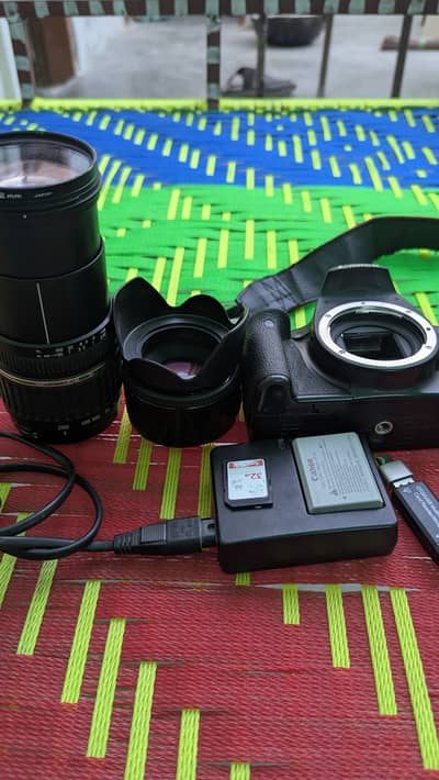 dlsr conon  500d model 18.200mm lens . 50mm lens  Vedio soprted