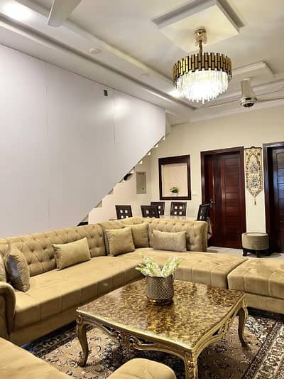Brand New 10 Marla portion Fully furnished  available for rent 10 kw Soler installed in rezinable price and prime location Bharia Enclave Islamabad