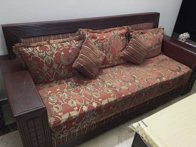 Stylish Wooden brown sofa set