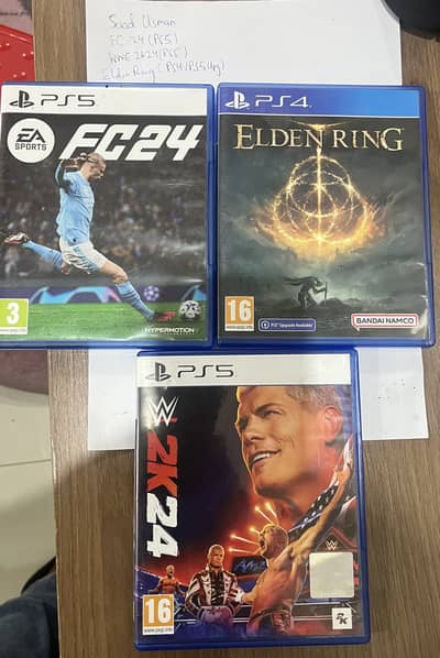 FC 24 PS5 WWE 2k24 PS5 ELDEN RING PS4