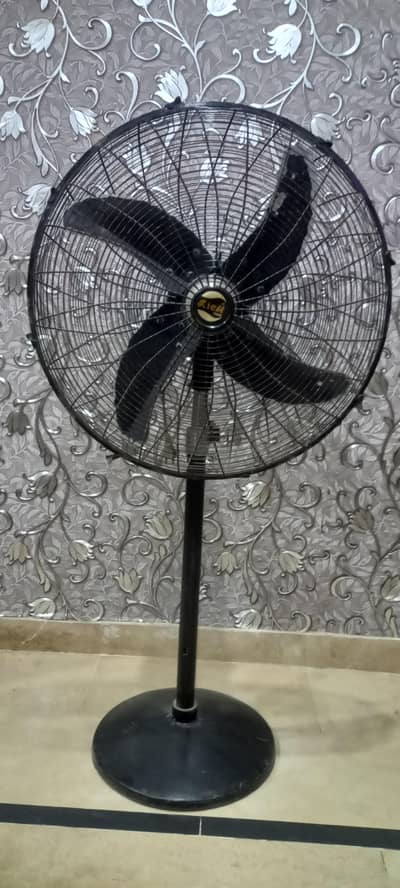 Copper Motor Stand Fan – High Speed – Full Black – 4 Blades