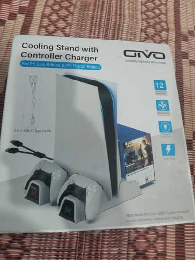 OIVO PS5 Horizontal Stand and Cooling Station with 3-Level