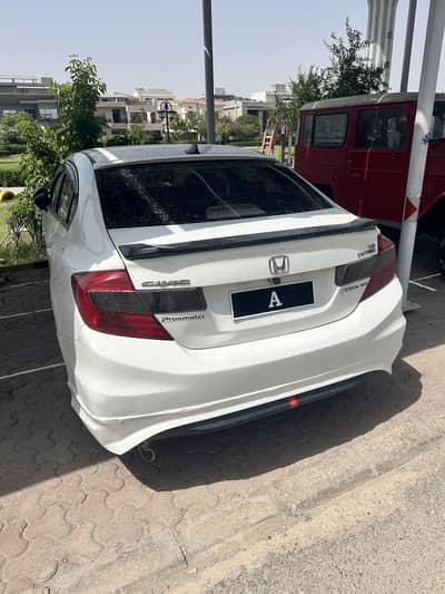 Honda Civic rebirth 2013 model white color