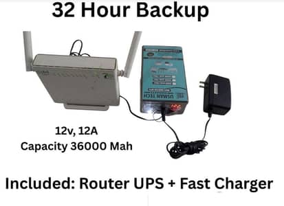 Router UPS | CCTV DVR UPS | Fiber ONT Backup | 36,000mAh | 30 hour ups