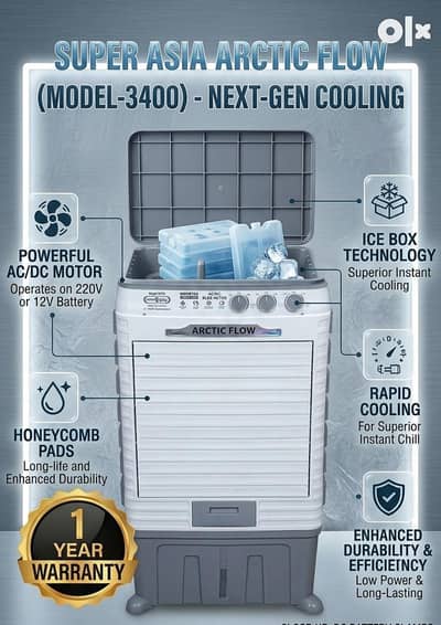 Super Asia Air Coolers | Icebox Technology | Ac Dc |