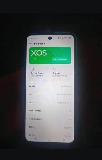Infinix smart 10 mobile 4 64 box charjer awelabale