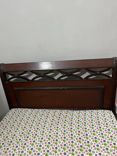 Single wooden bed new condition