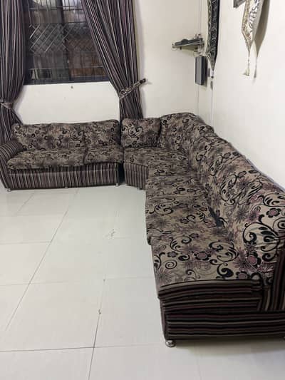 Sofa and curtains